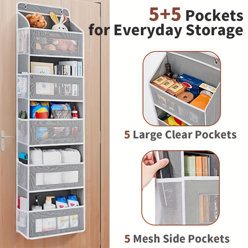 Hanging Door Storage Box with 5 Large Capacity Pockets