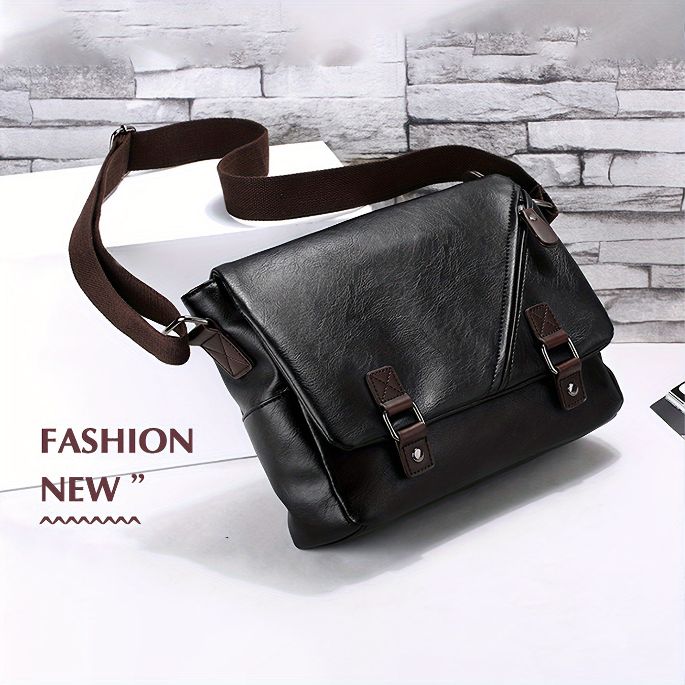 High-Quality Men'S Business Faux Leather Bag