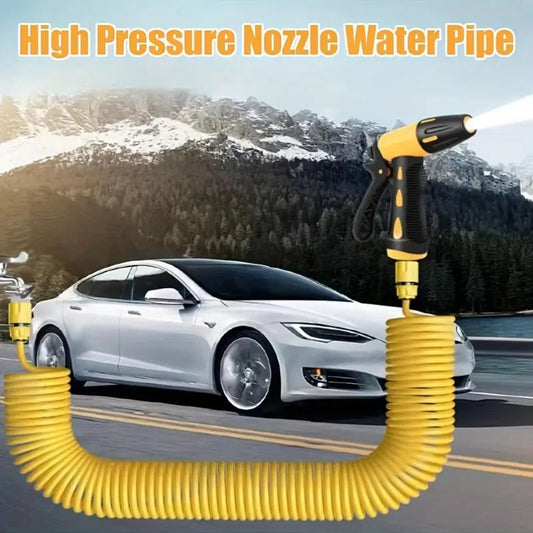 20meter Expandable Garden Hose with High-Pressure Spray Nozzle, Multi-Use Watering Gun, Car Wash Tool Kit, Pressure Washer Extension Hose for Household, Garden, and Industrial Use