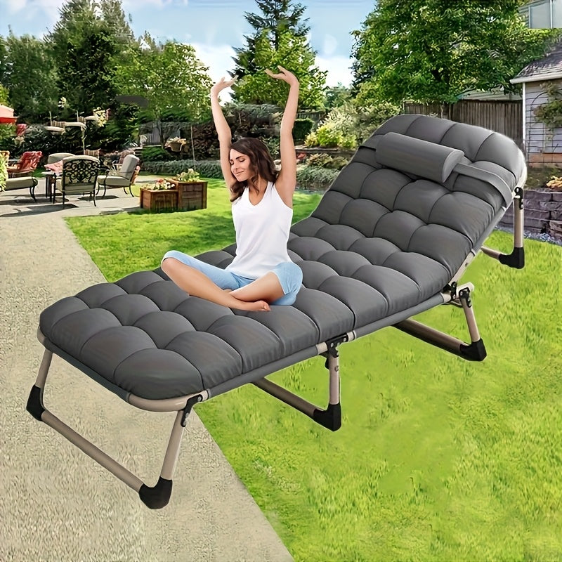 Modern Folding Bed with Manual Reclining Mechanism & Solid Backrest