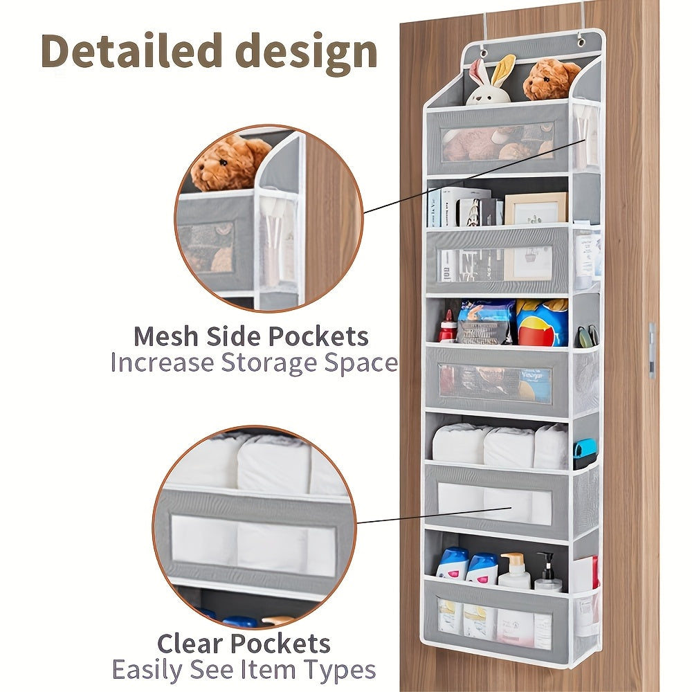 Hanging Door Storage Box with 5 Large Capacity Pockets
