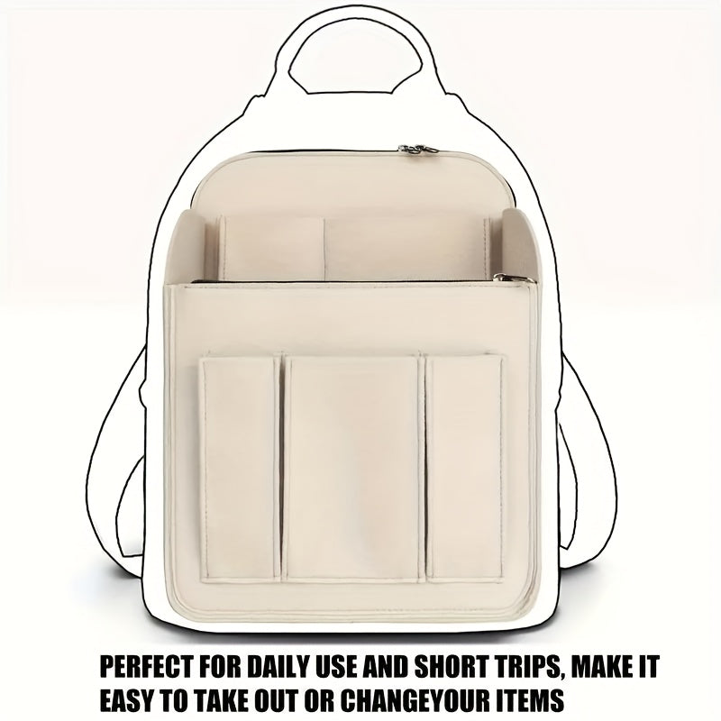 Heavy-Duty Nylon Backpack Storage Bag with Multi-Compartment Travel Organizer