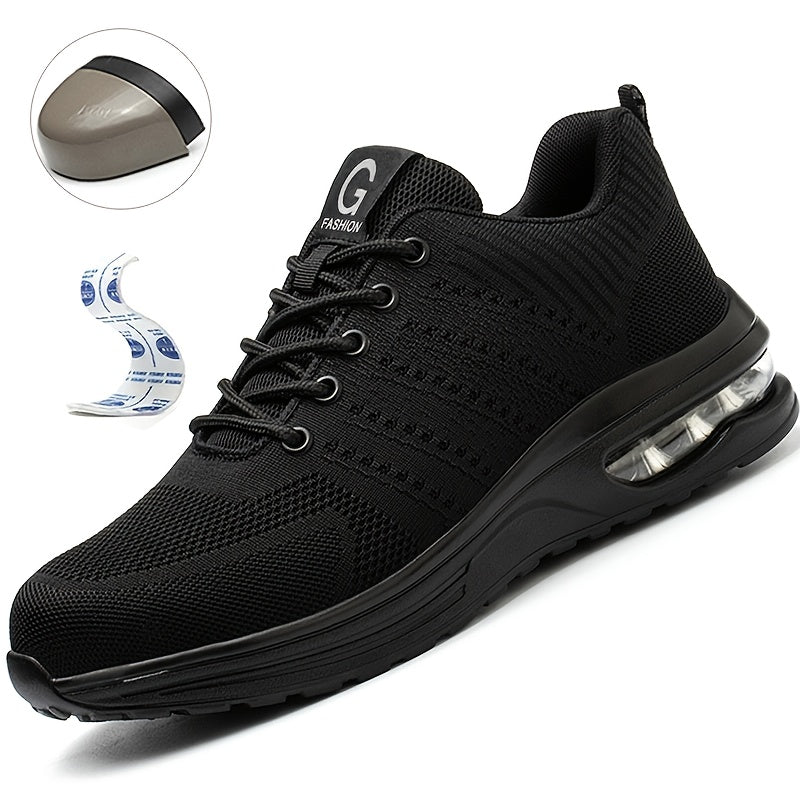 [Heavy-Duty] Men's Safety Work Boots with Anti-Slip & Impact Protection