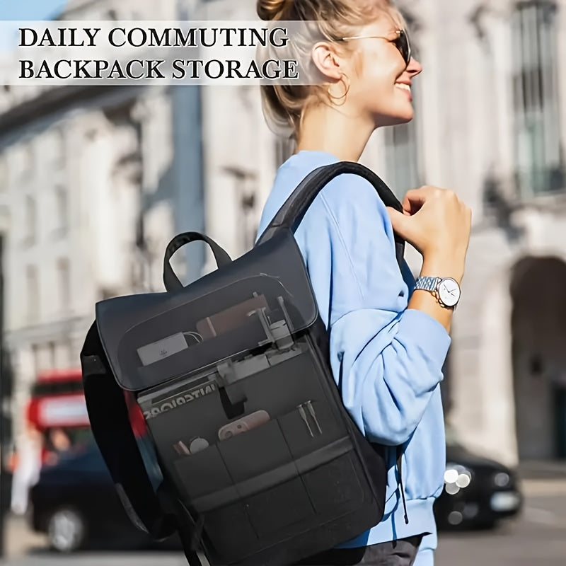 Heavy-Duty Nylon Backpack Storage Bag with Multi-Compartment Travel Organizer