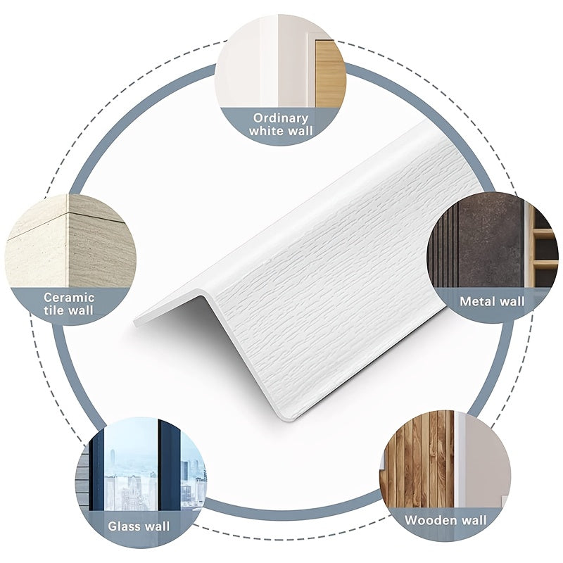 1-meter long self-adhesive PVC corner protection strip