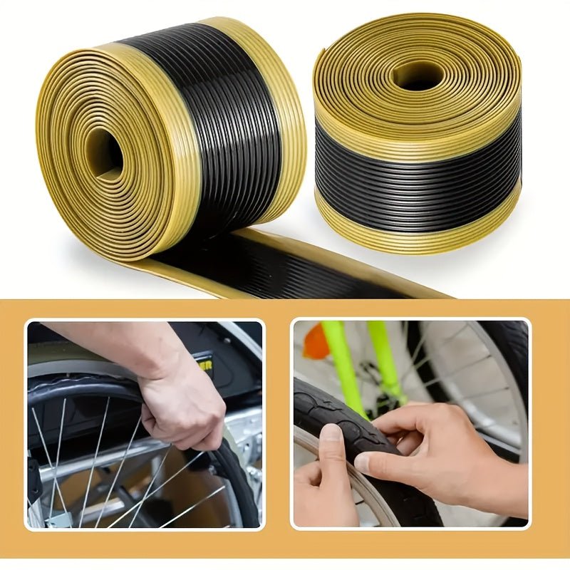 2pcs Yellow Premium TPU Bike Tire Liners