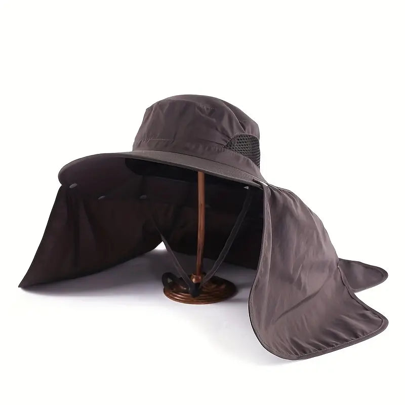 1pc Unisex Sun Protection Waterproof Bucket Hat, Stylish Quick-drying Wide Brim Hat, Suitable For Summer Outdoor Activities