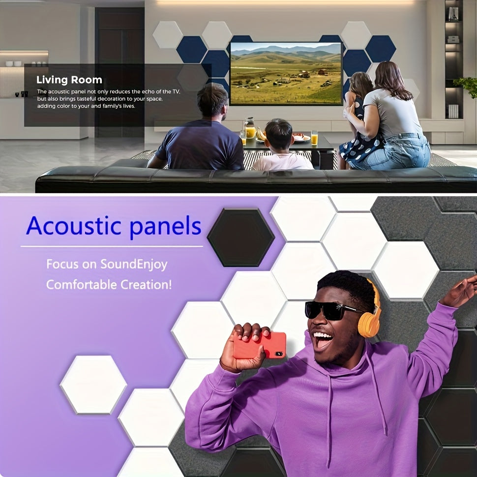 12pcs of Self-Adhesive Soundproof Panels