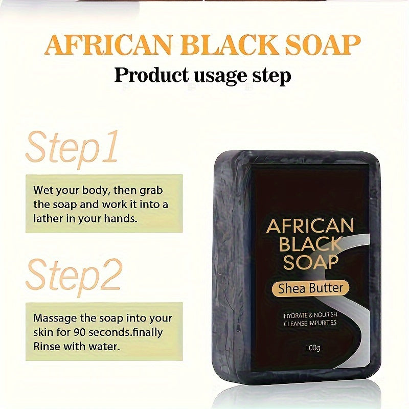 100g African Black Soap with Shea Butter