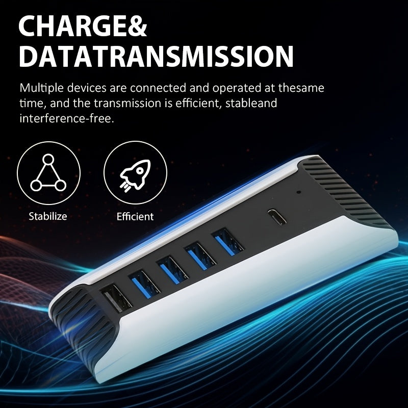 Hub for PS5, USB High-Speed Docking Station Hub and Charger Extender