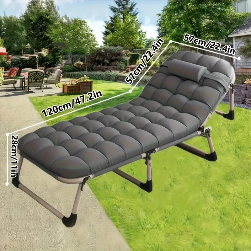 Modern Folding Bed with Manual Reclining Mechanism & Solid Backrest