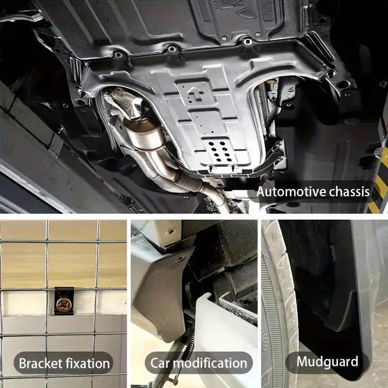 100pcs Car Screw Fastener Base U Clip