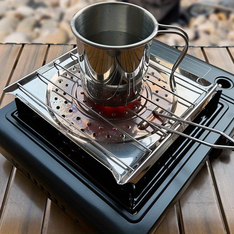 Portable Camping Stove & Bread Toaster - with Foldable Handle