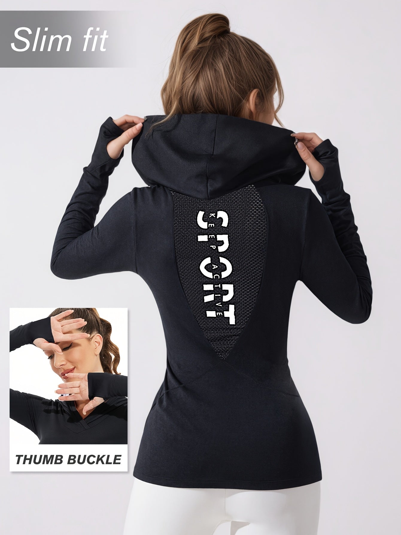 Women's Workout Hoodie - Quick-Dry Yoga Jacket
