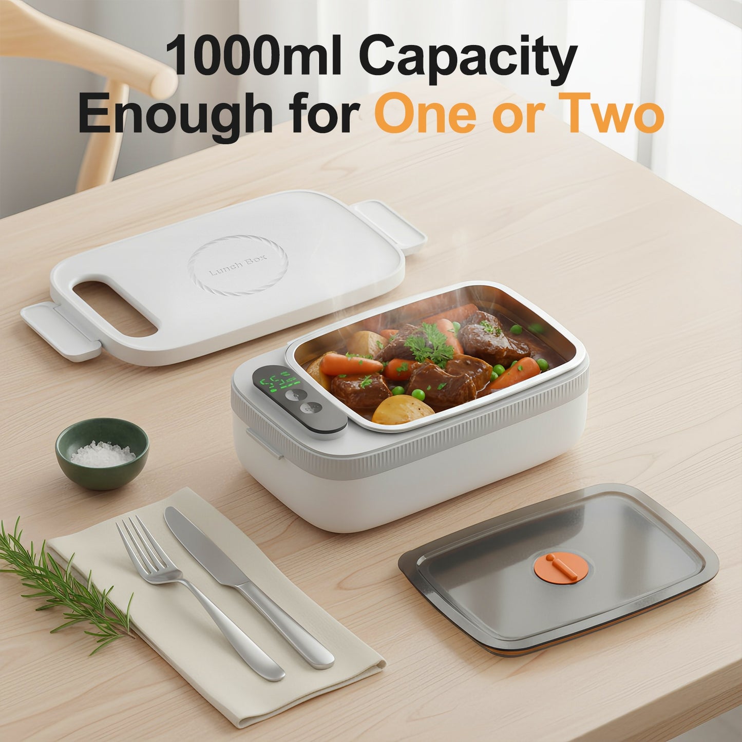 1-Liter Large-Capacity Control Lunch Box