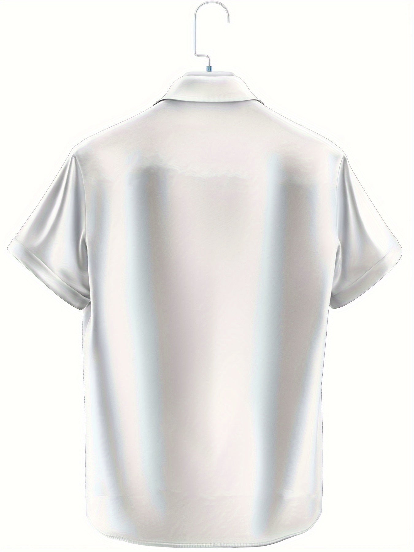 Men's Parrots Pattern Pint Short Sleeve Lapel Shirt Top