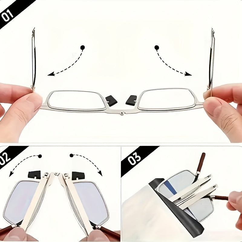 Phone-Attachable Folding Reading Glasses