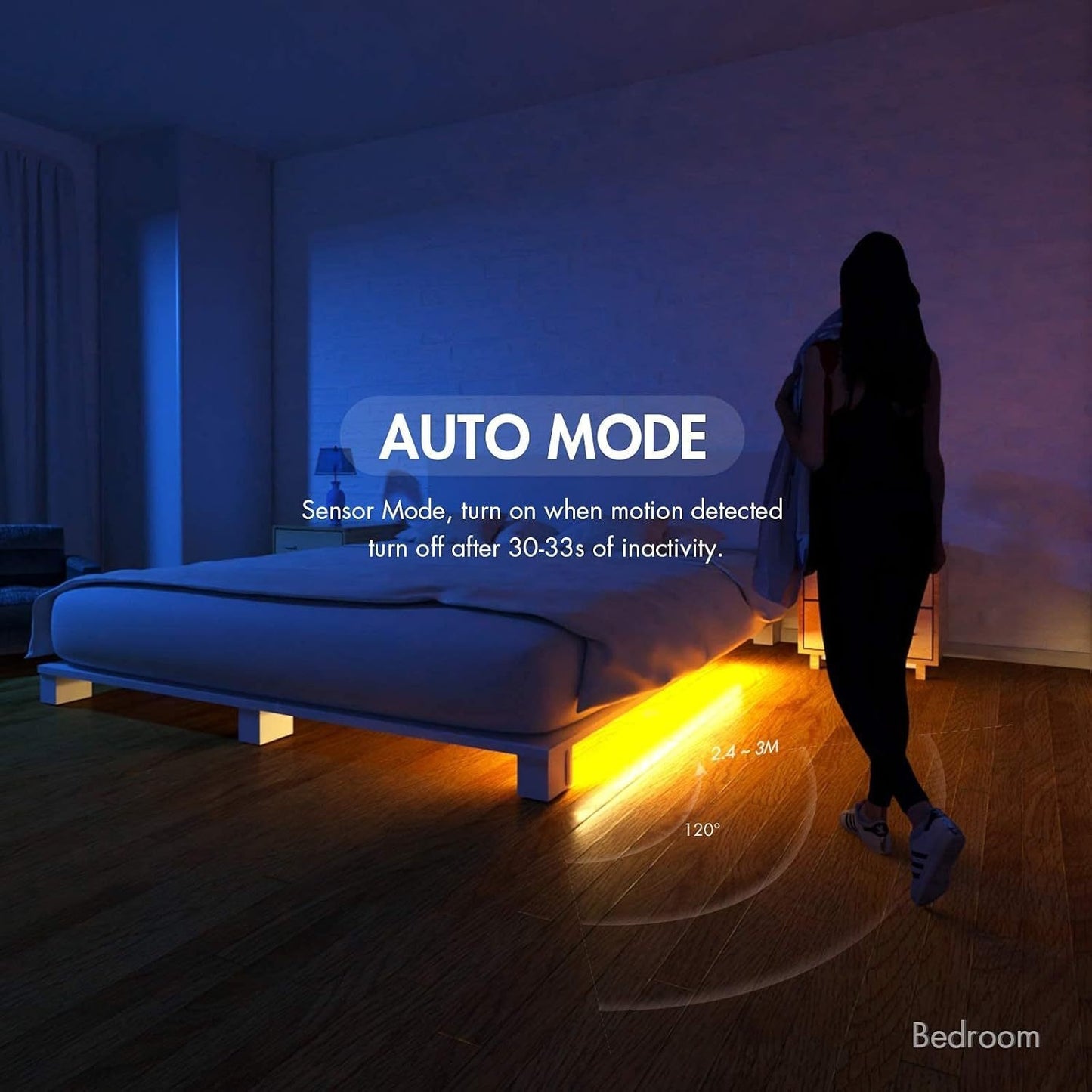 100cm/300cm/500cm Motion Sensor LED Strip Light