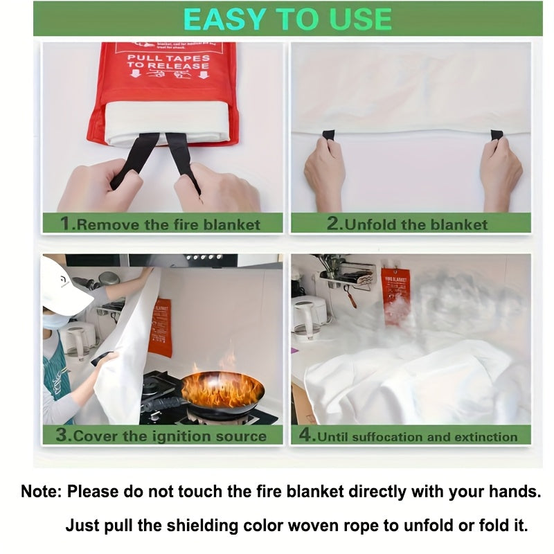 100cm x100cm Fiberglass Flame Retardant Safety Blanket