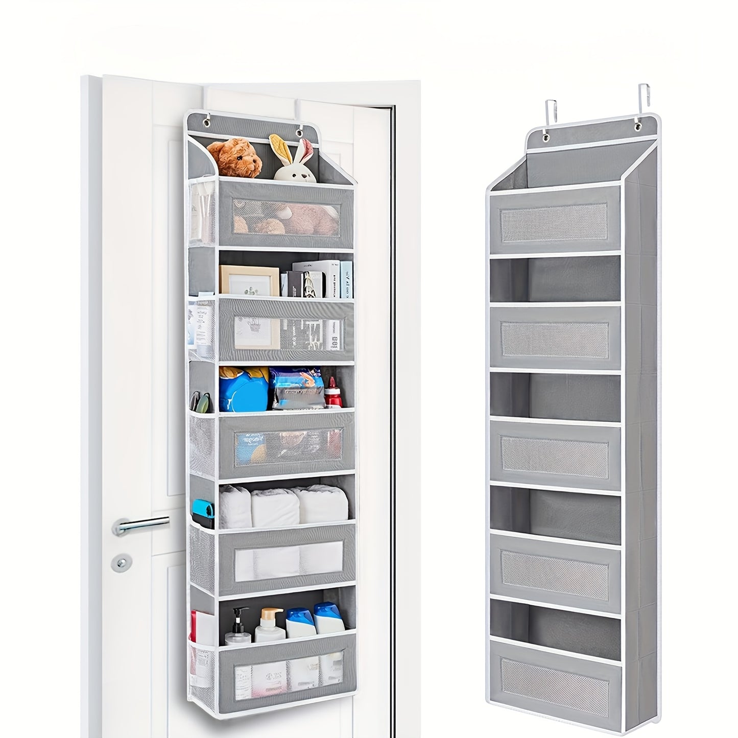 Hanging Door Storage Box with 5 Large Capacity Pockets