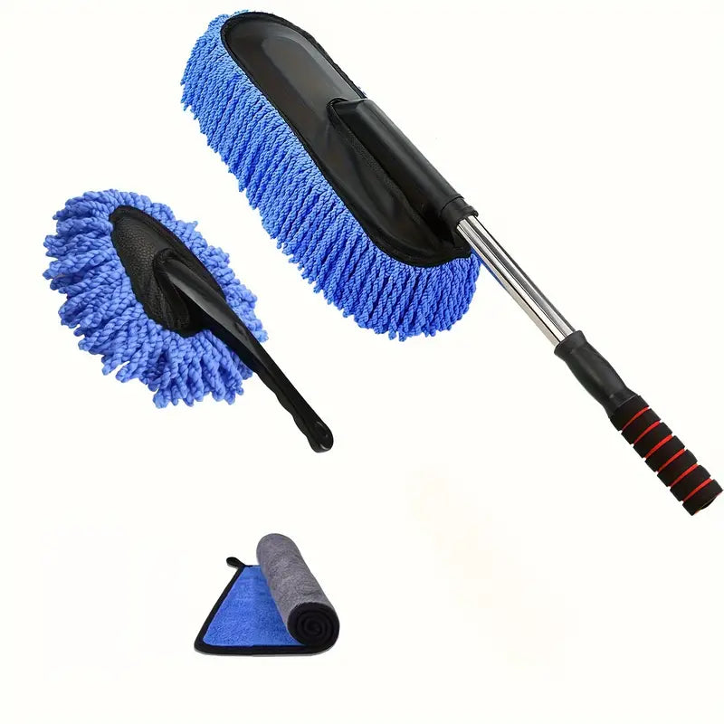 3pcs Car Duster Set With Extendable Handle