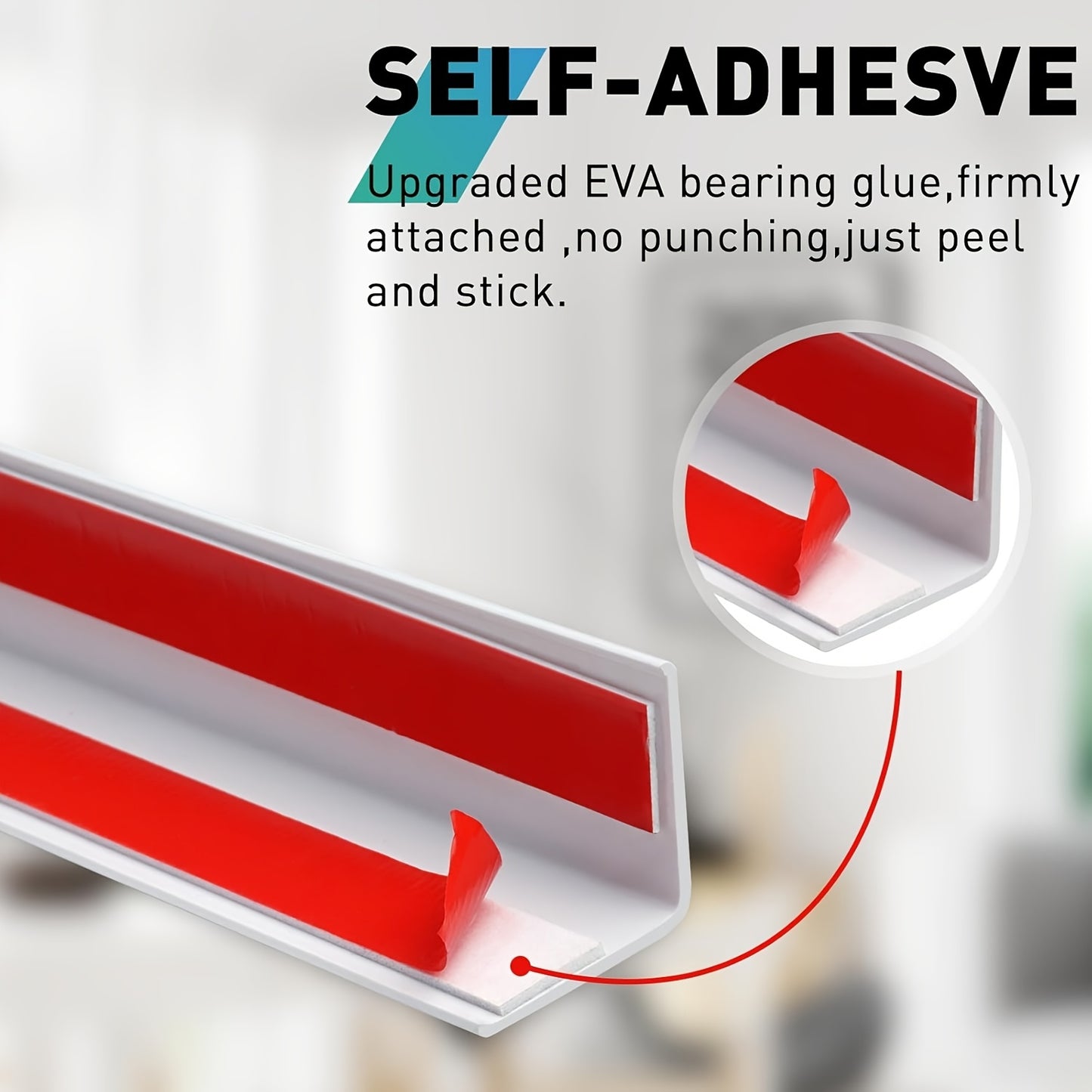 1-meter long self-adhesive PVC corner protection strip