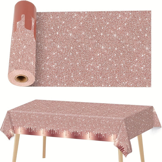10pcs Rose Golden Birthday Party Tablecloth