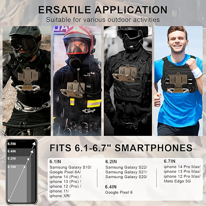 Tactical Vest Phone Chest Mount Bracket
