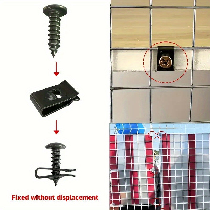 100pcs Car Screw Fastener Base U Clip