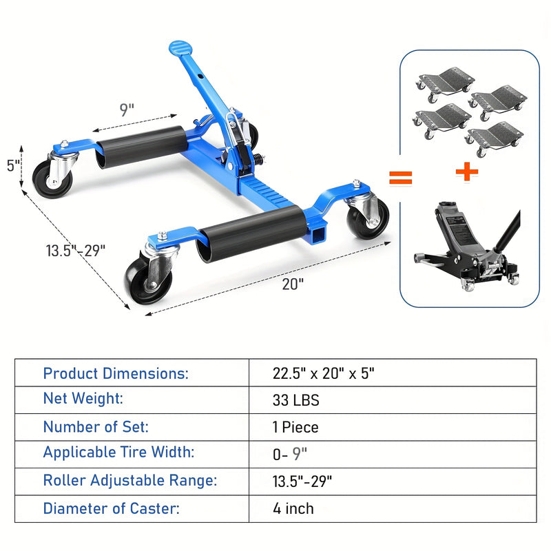 1 PC Car Wheel Dolly Jack