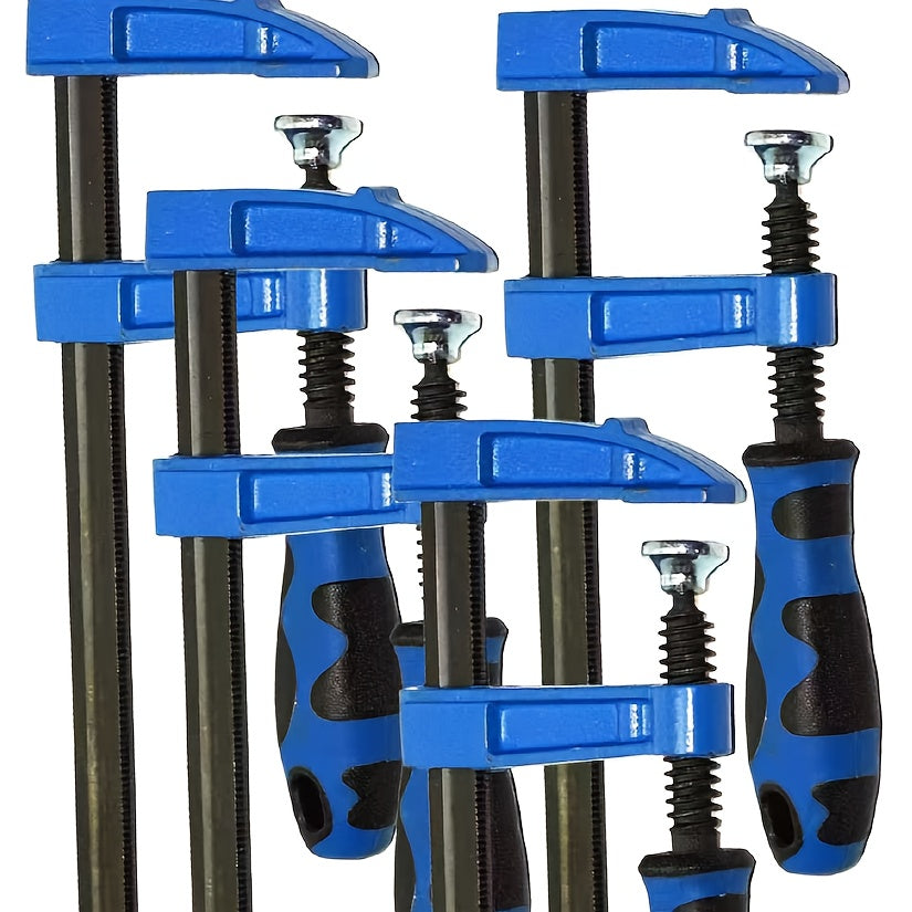 4pcs Quick-Release F-Clamps with Blue Handles