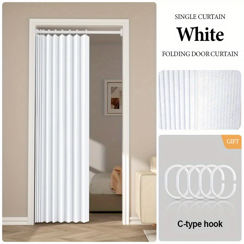 1pc Minimalist Accordion Door Curtain - Foldable Windproof Partition