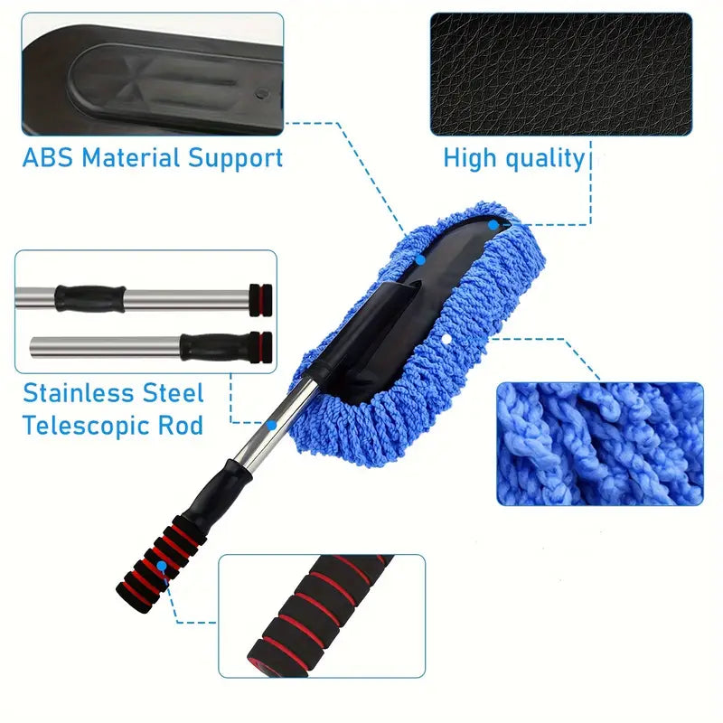 3pcs Car Duster Set With Extendable Handle