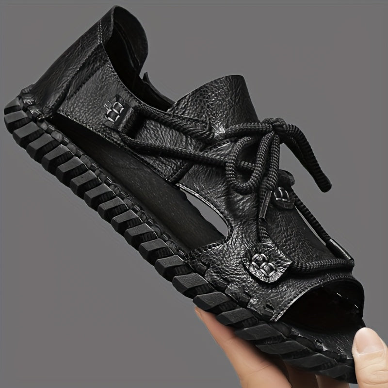 Men's Black/Brown/Grey Sandals - Lightweight Summer Flip Flops