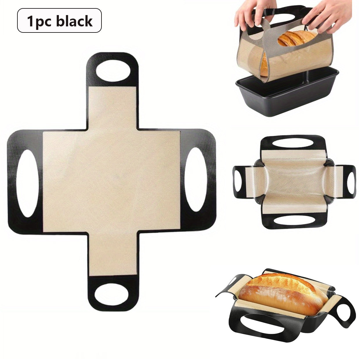 1 reusable silicone bread baking pad